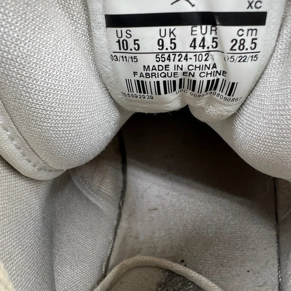 Nike Air Jordan 1 Mid Men's‎ Size 10.5 White Cool Grey Shoes Sneakers 554724-102